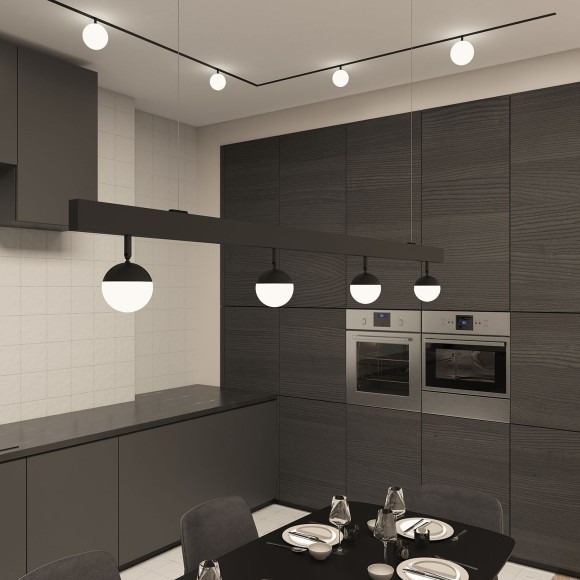 DK8055-BK Трековый магнитный светодиодный SMART (TUYA, Алиса, Wi-Fi, пам. настроек) светильник Denkirs SMART 220V CRI90+ 3000-6000К 950Лм 120° 12Вт