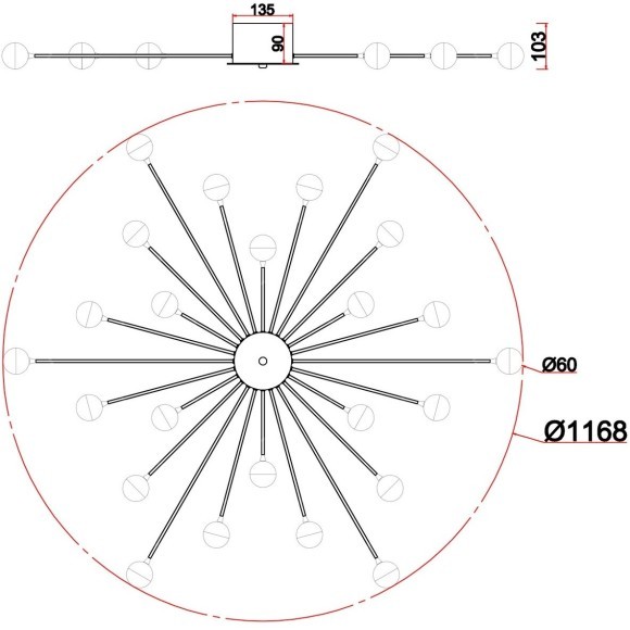Потолочный светильник Freya FR5242CL-24B
