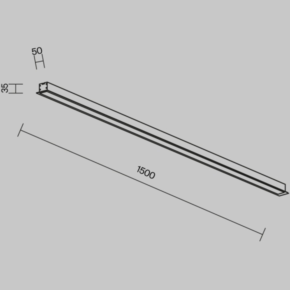 LL313006 Maytoni TECHNICAL Встраиваемый линейный светильник LED 30Вт 2250Лм 4000K CRI90 угол 120° IP33 влагозащищенный гарантия 5 лет