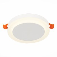 ST104.542.06 Светильник встраиваемый Белый LED 1*6W 4000K 468Lm Ra80 120° IP20 D110xH20 170-240V Встраиваемые светильники
