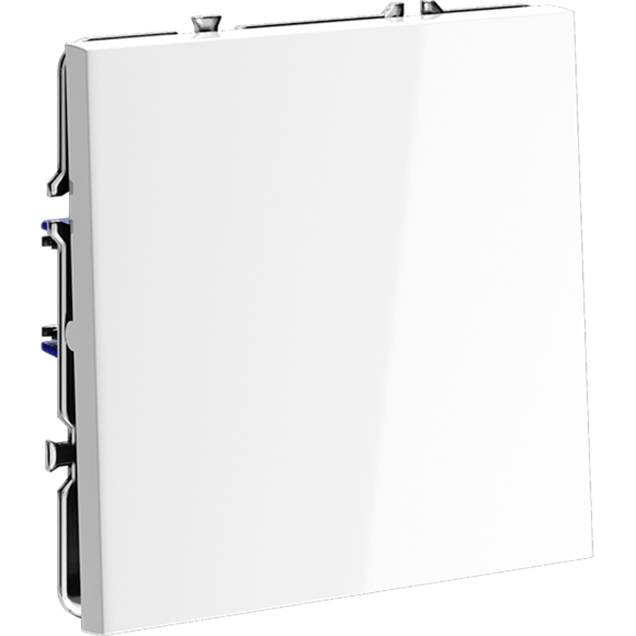 Перекрестный переключатель встраиваемый VOLTUM S70 одноклавишный 10А, (белый глянцевый)