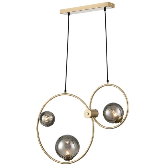 8036/3 MODERNI LN24 шампань/дымчатый, металл/стекло Подвесной светильник G9 3*35W 220V ORNATO