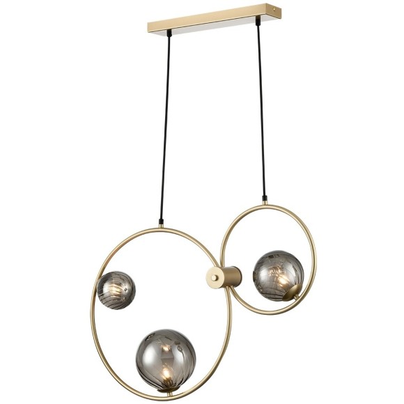 8036/3 MODERNI LN24 шампань/дымчатый, металл/стекло Подвесной светильник G9 3*35W 220V ORNATO