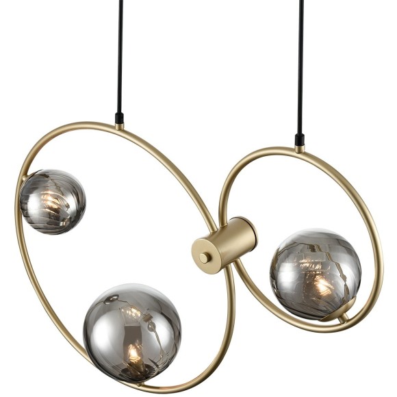 8036/3 MODERNI LN24 шампань/дымчатый, металл/стекло Подвесной светильник G9 3*35W 220V ORNATO