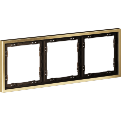 Рамка металлическая на 3 поста, S70 Metal (латунь)