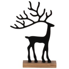 427121 BALIGUIAN Статуэтка Олень L255 B60 H370 алюминий дерево черный натуральный 427121 BALIGUIAN Статуэтка Олень L255 B60 H370 алюминий дерево черный натуральный