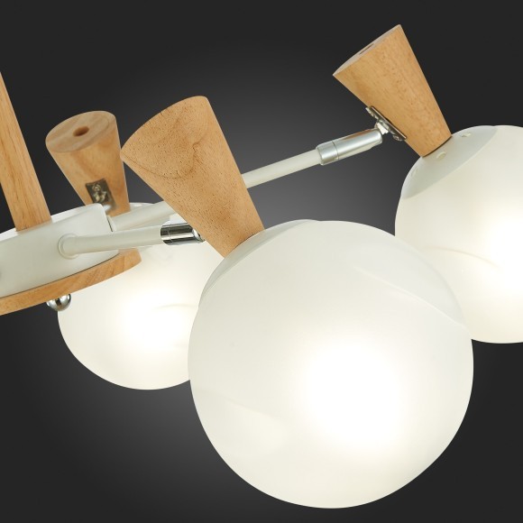 SLE220702-05 Светильник потолочный Белый, Светлое дерево/Белый E14 5*40W CATANIA SLE220702-05 Светильник потолочный Белый, Светлое дерево/Белый E14 5*40W CATANIA