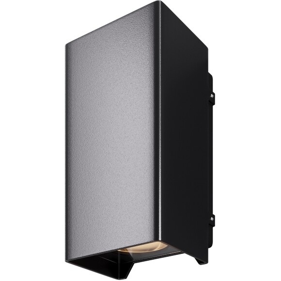 Maytoni Shell O505WL-L3B3K Черный уличный фасадный настенный светильник с узким лучом света, свет в одну сторону, 3Вт 200лм 3000К 7° CRI80 IP65 220V, 130x70x62мм, -40...+50°C