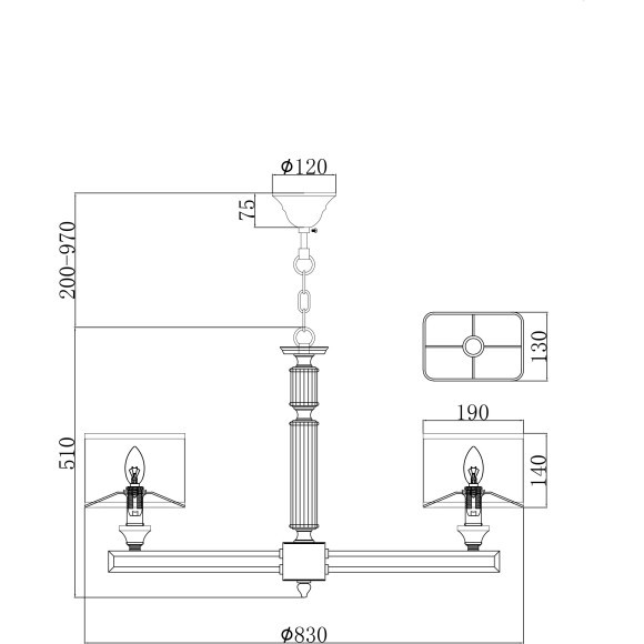 Люстра подвесная Maytoni MOD020PL-08CH ONTARIO под лампы 8xE14 40W Люстра подвесная Maytoni MOD020PL-08CH ONTARIO под лампы 8xE14 40W