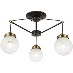 SLE110302-03 Светильник потолочный Черный, Бронза/Прозрачный, Белый E27 3*60W STRICCE SLE110302-03 Светильник потолочный Черный, Бронза/Прозрачный, Белый E27 3*60W STRICCE