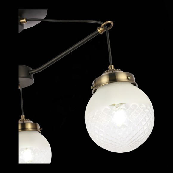 SLE110302-03 Светильник потолочный Черный, Бронза/Прозрачный, Белый E27 3*60W STRICCE SLE110302-03 Светильник потолочный Черный, Бронза/Прозрачный, Белый E27 3*60W STRICCE