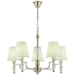 SLE105503-05 Светильник подвесной Никель/Белый E14 5*40W REIMO SLE105503-05 Светильник подвесной Никель/Белый E14 5*40W REIMO