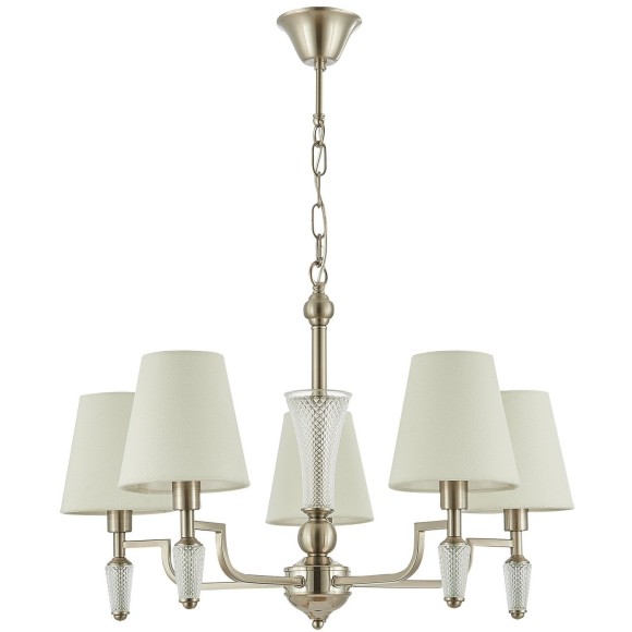 SLE105503-05 Светильник подвесной Никель/Белый E14 5*40W REIMO