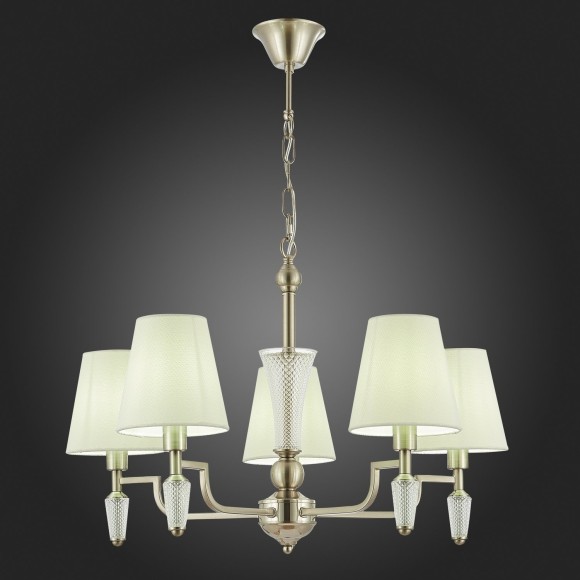 SLE105503-05 Светильник подвесной Никель/Белый E14 5*40W REIMO