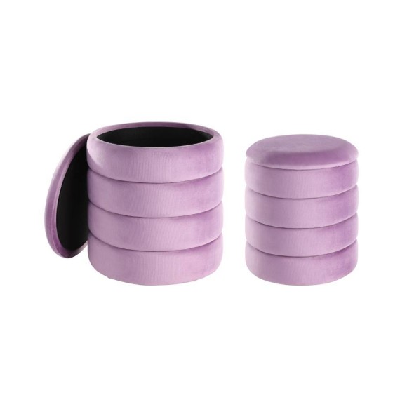 424128 AMPAHAKA Пуф комплект из 2 шт. H445, Ø400, пластик, фиолетовый 424128 AMPAHAKA Пуф комплект из 2 шт. H445, Ø400, пластик, фиолетовый