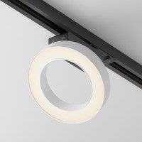 Однофазный двужильный светодиодный трековый светильник Maytoni Unity TR044-1-12W3K-W Rim 3000К 650Лм CRI85+ 110° 12Вт