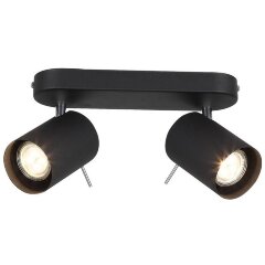 SL597.401.02 Спот ST-Luce Черный, Хром/Черный GU10 LED 2*3W Потолочные светильники SL597.401.02 Спот ST-Luce Черный, Хром/Черный GU10 LED 2*3W Потолочные светильники