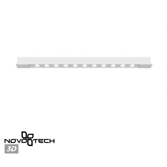 Трековый светильник для низковольт. шинопровода арт.135179-135180 IP20 LED 12W 48V 3000K 580Лм Novotech FLUM 359510