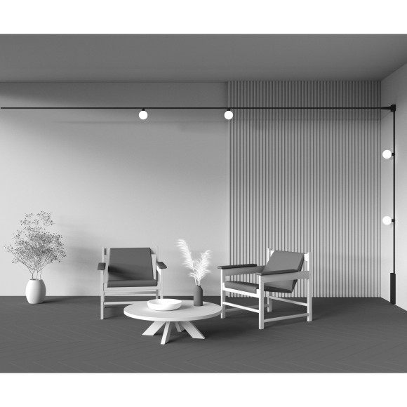 TR171-1-5W3K-WB Светодиодный светильник на резиновый шинопровод Maytoni Elasity CRI90+ 3000К 300Лм 360° 5Вт