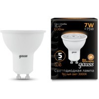 101506107 Лампа Gauss LED MR16 GU10 7W 600lm 3000K 1/10/100