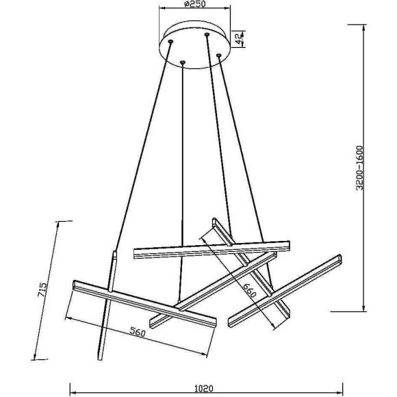 Подвесной светильник Maytoni MOD016PL-L80GK