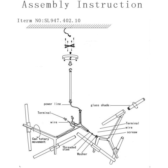 SL947.202.10 Люстра потолочная ST-Luce Золотистый/Белый G9 10*5W LACONICITA