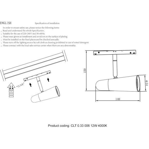 CLT 0.33 006 12W BL-CH 4000K Трековый магнитный светодиодный светильник Crystallux Space 48V CRI90+ 4000К 550Лм 24° 12W CLT 0.33 006 12W BL-CH 4000K Трековый магнитный светодиодный светильник Crystallux Space 48V CRI90+ 4000К 550Лм 24° 12W