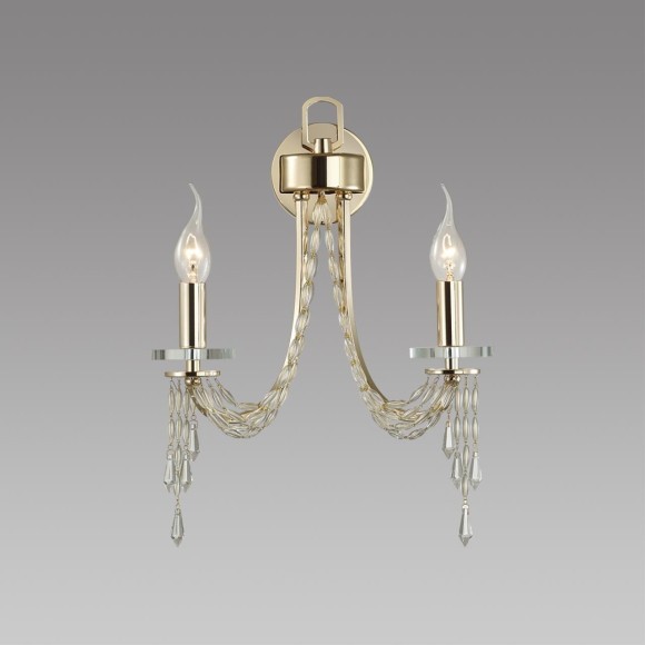 5063/2W CLASSIC ODL24 537 золото/прозрачный/металл/хрусталь Бра E14 2*40W CAPEL