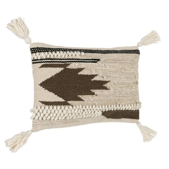 420107 CHEVERY Подушка декоративная L500 B300, наволочка: 60% хлопок 40% шерсть/100% хлопок, кремовый, коричневый