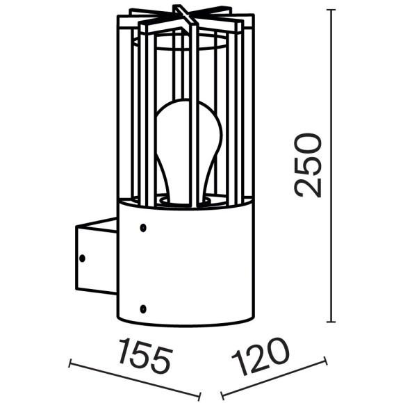 Настенный светильник (бра) Outdoor O453WL-01GF
