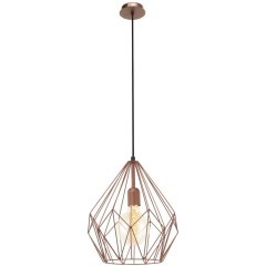 49258 Подвес CARLTON, 1x60W (E27), ?310, H1100, сталь, медный 49258 Подвес CARLTON, 1x60W (E27), ?310, H1100, сталь, медный