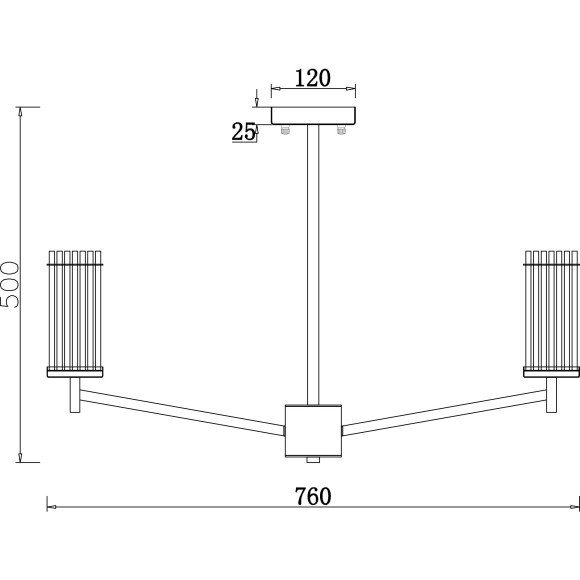 Люстра на штанге Freya FR5036PL-08N Manisa под лампы 8xE14 60W