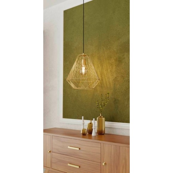 43695 Подвесной потолочный светильник (люстра) STYPE, 1Х40W, E27, H1100, ?330, сталь, золотой