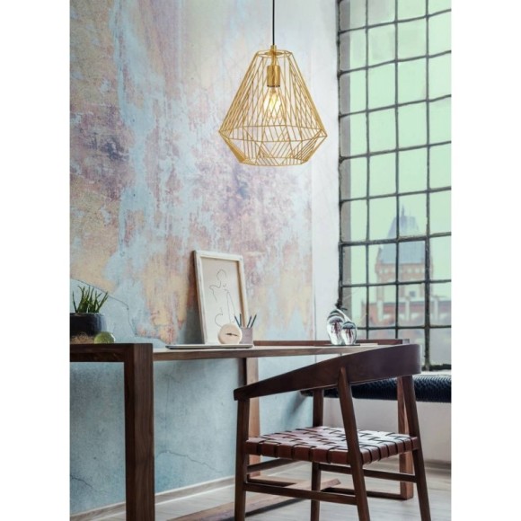 43695 Подвесной потолочный светильник (люстра) STYPE, 1Х40W, E27, H1100, ?330, сталь, золотой