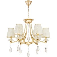 Хрустальная подвесная люстра Lumina Deco Dominni LDP 9268-6 GD