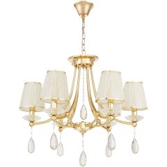 Хрустальная подвесная люстра Lumina Deco Dominni LDP 9268-6 GD Хрустальная подвесная люстра Lumina Deco Dominni LDP 9268-6 GD