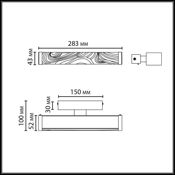 Настенный светильник с выкл. LED x 10W 2000К/3000K/4000K/переключ. RIVIERA 5450/10WLB