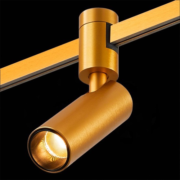 ST811.206.05 Магнитный трековый светильник золотистый LED 1*5W 3000K 350Lm Ra90 60° FARM
