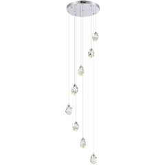 SL6114.103.08 Светильник подвесной ST-Luce Хром/Прозрачный LED 8*3W 3000K CASCATO SL6114.103.08 Светильник подвесной ST-Luce Хром/Прозрачный LED 8*3W 3000K CASCATO