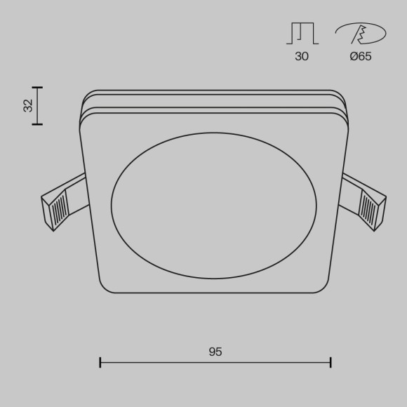 Встраиваемый светильник Maytoni DL2001-L7B Phanton светодиодный LED 7W Встраиваемый светильник Maytoni DL2001-L7B Phanton светодиодный LED 7W