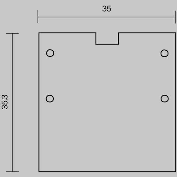 Комплект заглушек (для профиля 59×59) 2 шт., 642058