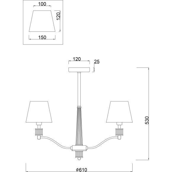 Люстра потолочная Freya FR5020PL-05CH Clarissa под лампы 5xE14 40W