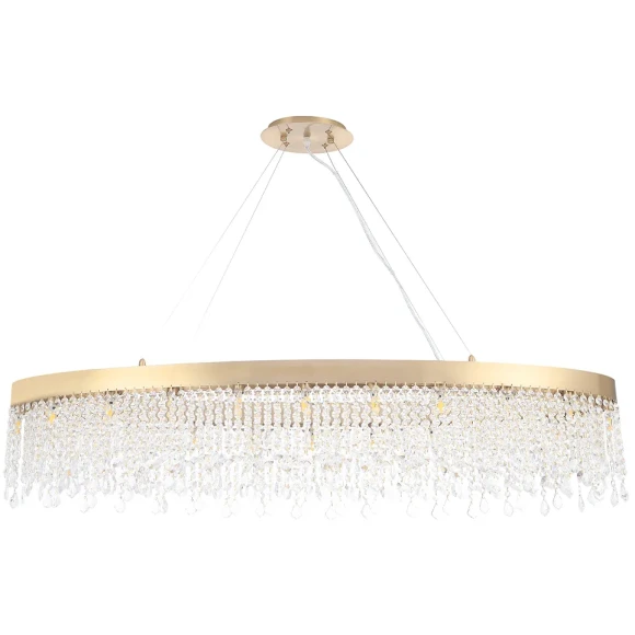 AQUA SP20 0160/320 Crystal Lux Люстра с арматурой цвета латуни и прозрачными хрустальными подвесками, G9, 20 × 40 Вт, IP20, 220 В AQUA SP20 0160/320 Crystal Lux Люстра с арматурой цвета латуни и прозрачными хрустальными подвесками, G9, 20 × 40 Вт, IP20, 220 В