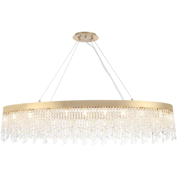 AQUA SP20 0160/320 Crystal Lux Люстра с арматурой цвета латуни и прозрачными хрустальными подвесками, G9, 20 × 40 Вт, IP20, 220 В AQUA SP20 0160/320 Crystal Lux Люстра с арматурой цвета латуни и прозрачными хрустальными подвесками, G9, 20 × 40 Вт, IP20, 220 В