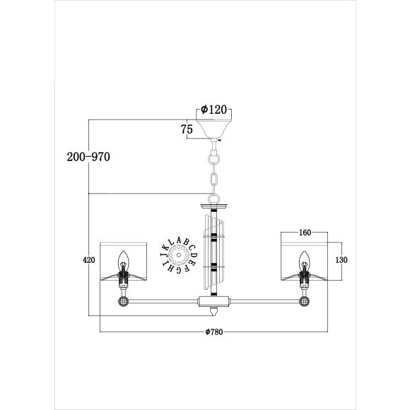 Люстра подвесная Maytoni MOD088PL-08BS Alloro под лампы 8xE14 40W Люстра подвесная Maytoni MOD088PL-08BS Alloro под лампы 8xE14 40W