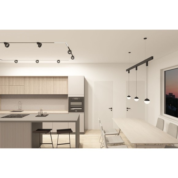 DK8056-BK Трековый магнитный светодиодный SMART (TUYA, Алиса, Wi-Fi, пам. настроек) светильник Denkirs SMART 220V CRI90+ 3000-6000К 950Лм 120° 12Вт