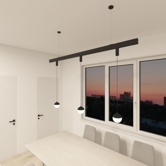 DK8056-BK Трековый магнитный светодиодный SMART (TUYA, Алиса, Wi-Fi, пам. настроек) светильник Denkirs SMART 220V CRI90+ 3000-6000К 950Лм 120° 12Вт