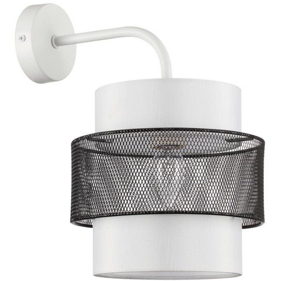 8002/1W MODERNI LN24 белый, черный металл/металл, текстиль Бра Е27 60W 220V ANIMAISA
