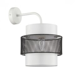 8002/1W MODERNI LN24 белый, черный металл/металл, текстиль Бра Е27 60W 220V ANIMAISA 8002/1W MODERNI LN24 белый, черный металл/металл, текстиль Бра Е27 60W 220V ANIMAISA