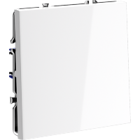 Выключатель с самовозвратом встраиваемый VOLTUM S70 одноклавишный 10А, (белый глянцевый)